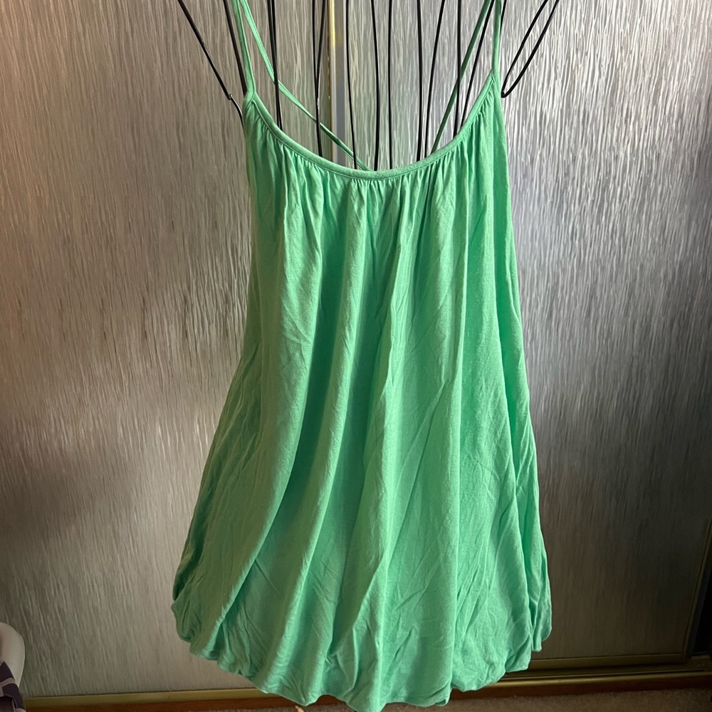 Women's Forever 21 Green Spaghetti Strap Tank Top